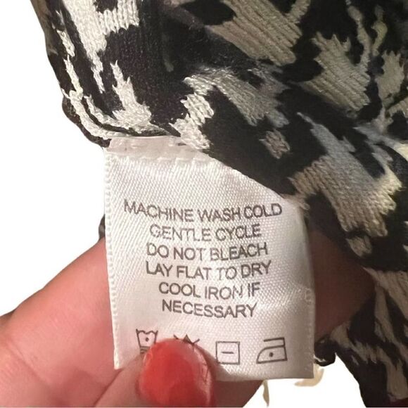 Kate Hill houndstooth full zip up cardigan jacket size Large - Picture 7 of 8